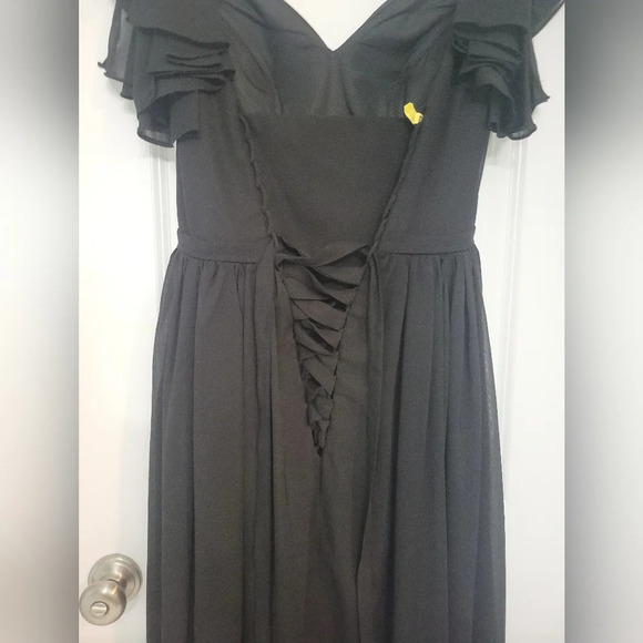 Black Women's Maxi Dress, Corset Back, Size M, Witchy, Whimsigoth, Bridesmaid - Picture 5 of 5